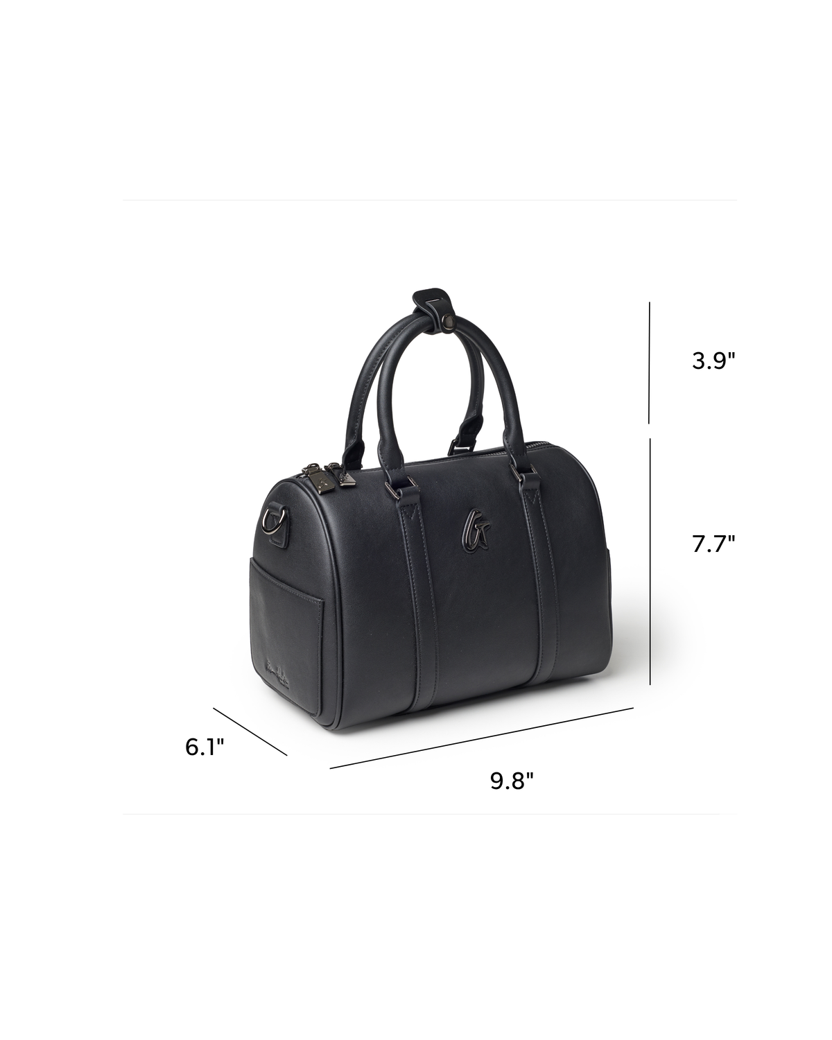 MEDIUM STANDARD GAL BOSTON BAG - BLACK
