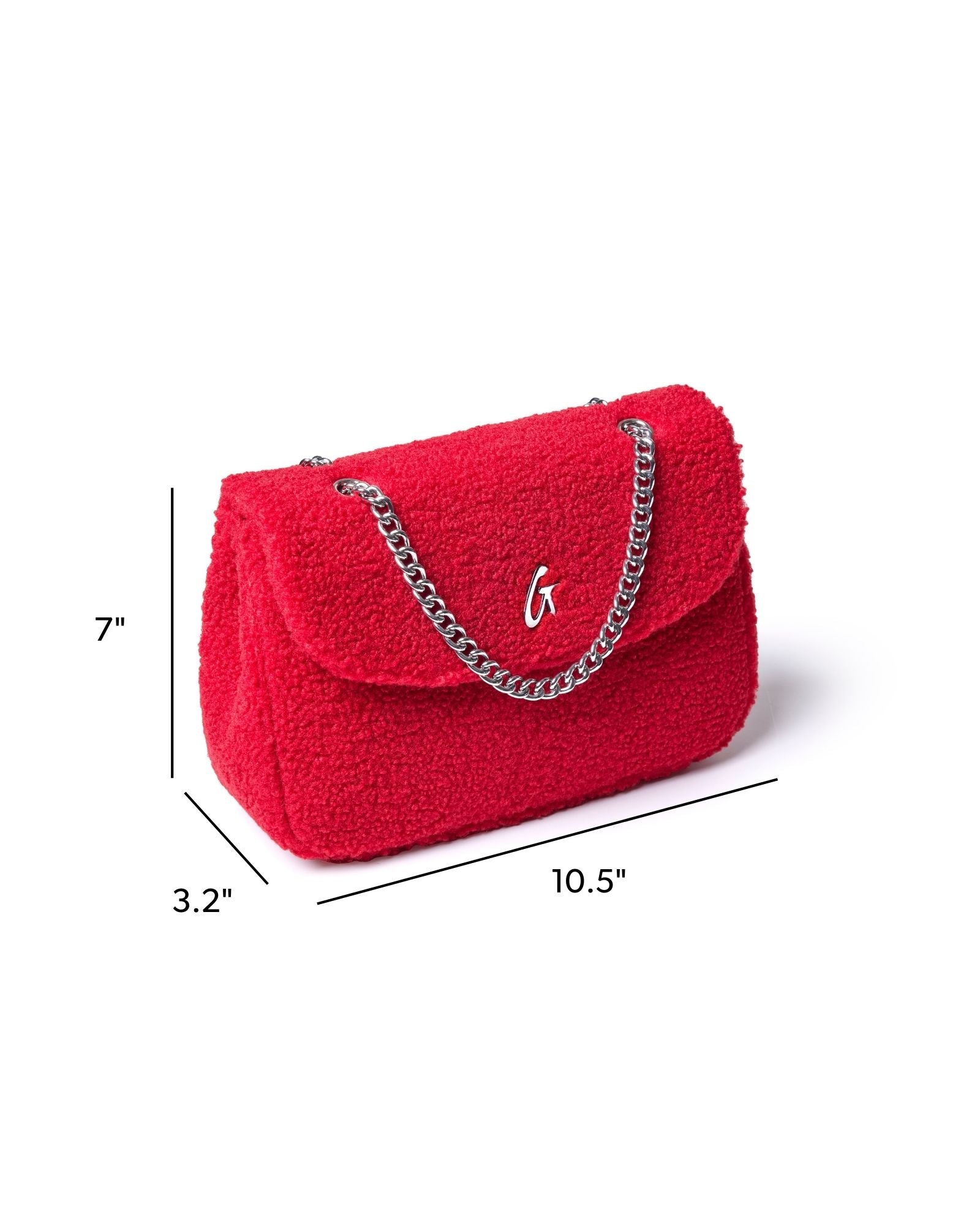 MEDIUM TEDDY FLAP BAG - RED