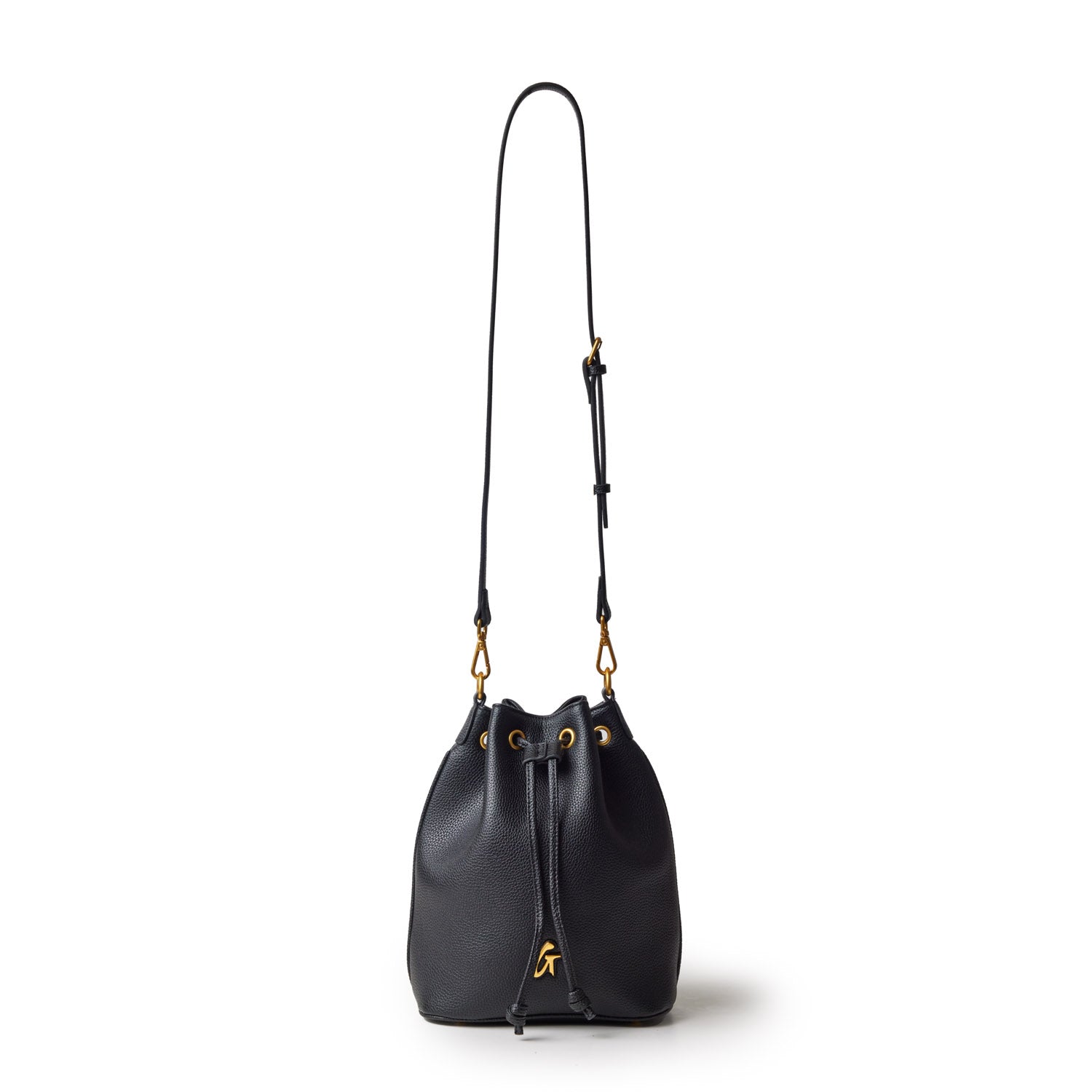 MEDIUM PEBBLE BUCKET BAG - BLACK