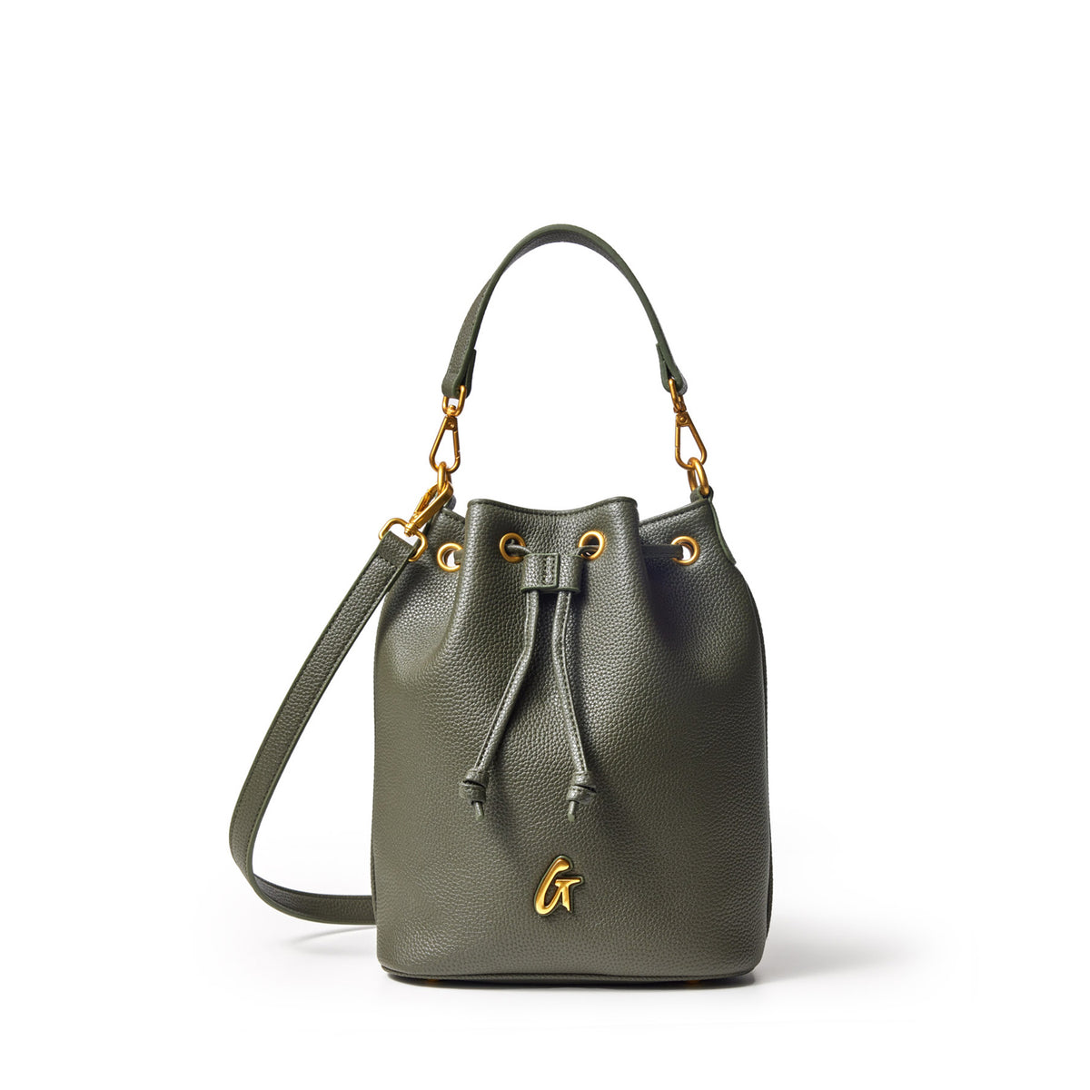 ドリカム　soft-bag DAILY olive Olive Green Leather Bag, Olive Crossbody Bag, Green Leather