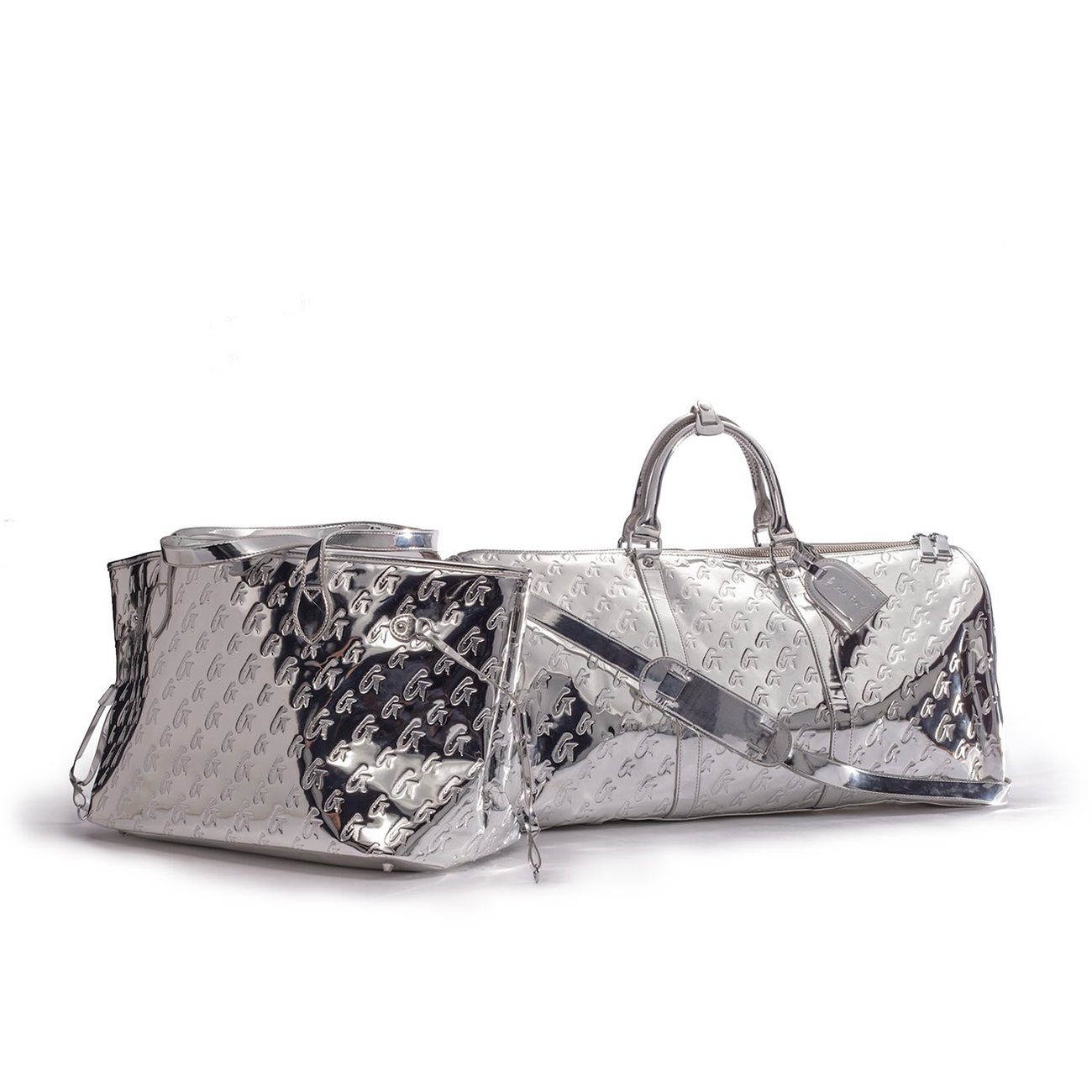 MONOGRAM TRAVEL SET - METALLIC SILVER
