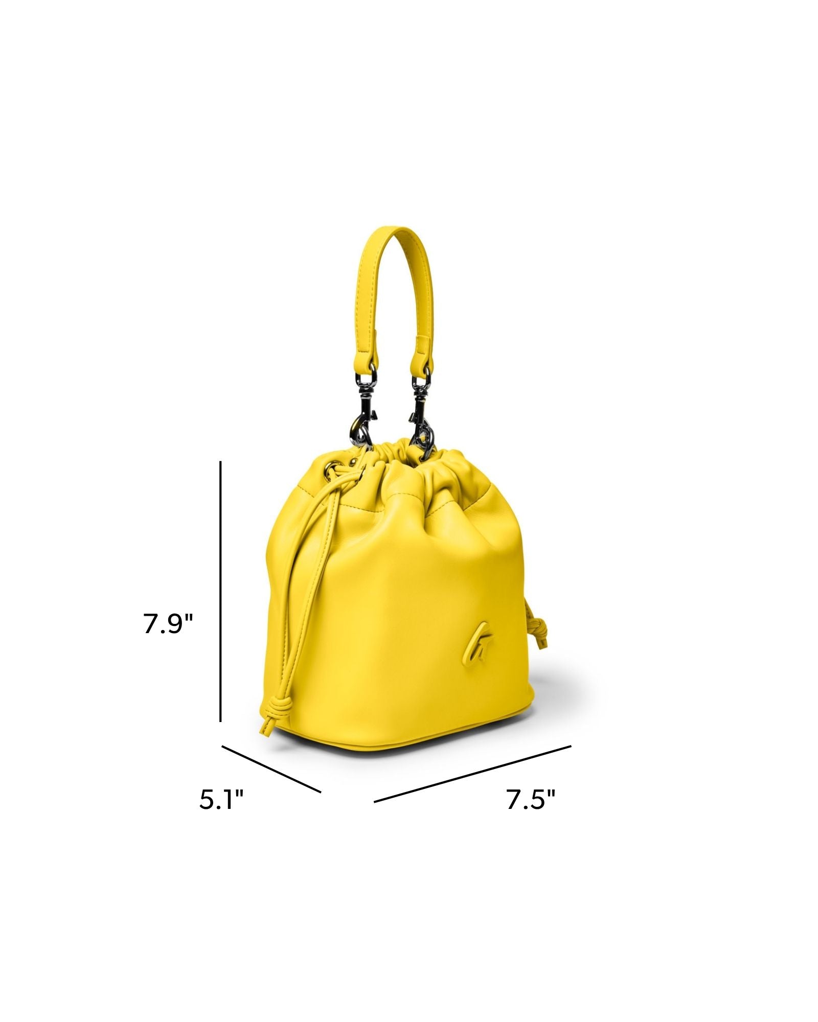 MINI DRAWSTRING BUCKET BAG - YELLOW