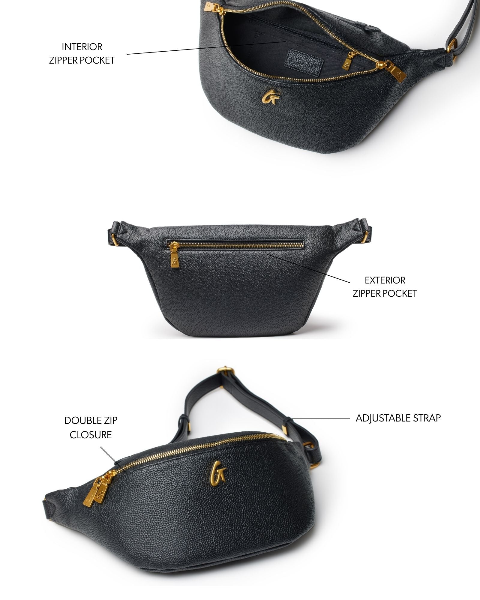 MINI PEBBLE FANNY PACK - BLACK