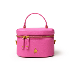 MINI PEBBLE VANITY BAG - HOT PINK