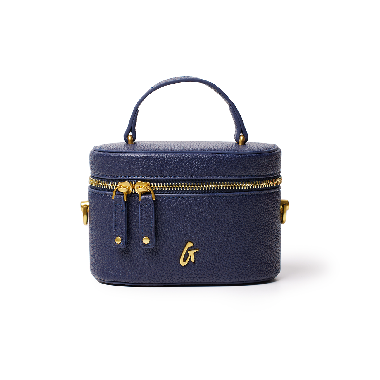 MINI PEBBLE VANITY BAG - NAVY