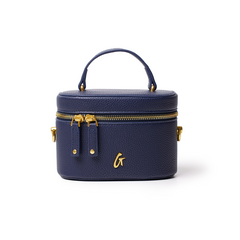 MINI PEBBLE VANITY BAG - NAVY