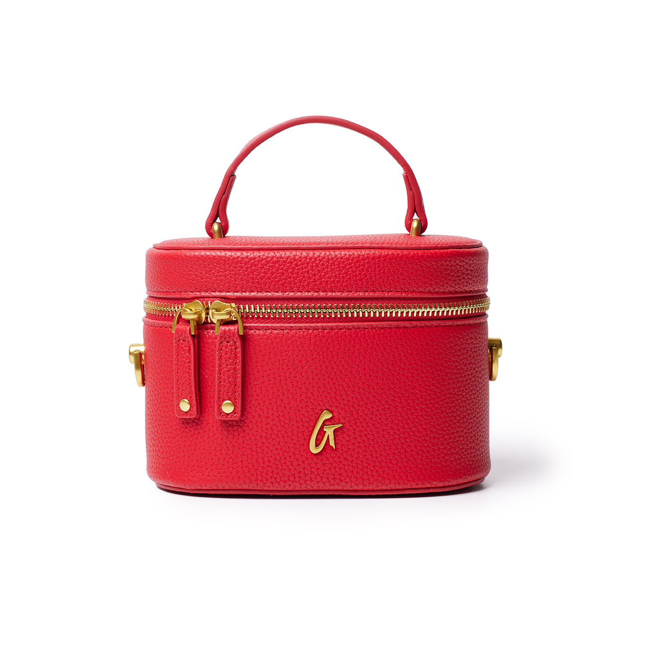 MINI PEBBLE VANITY BAG - RED