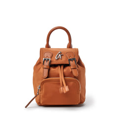 MINI NYLON BACKPACK - BROWN