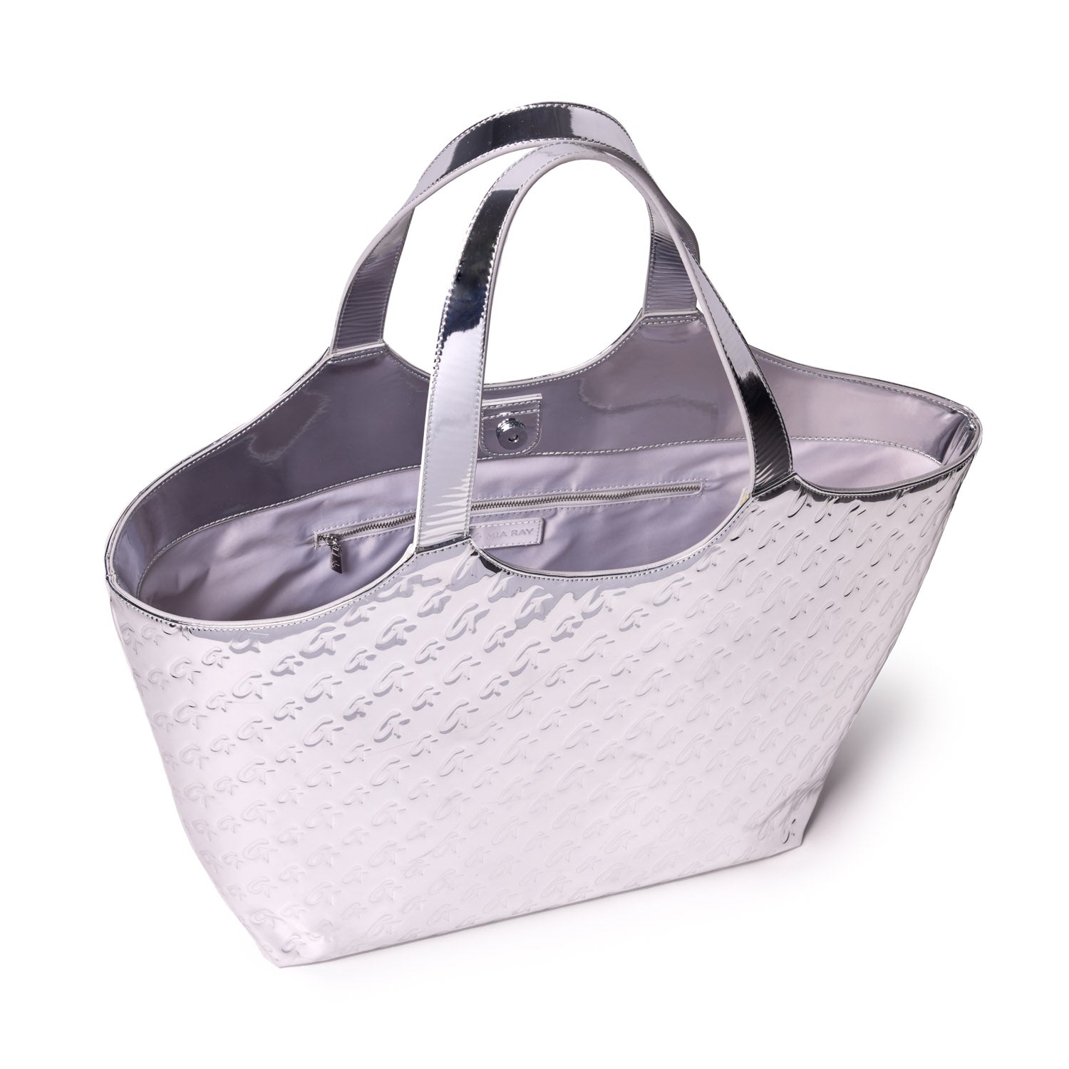 MAXI TOTE BAG METALLIC SILVER