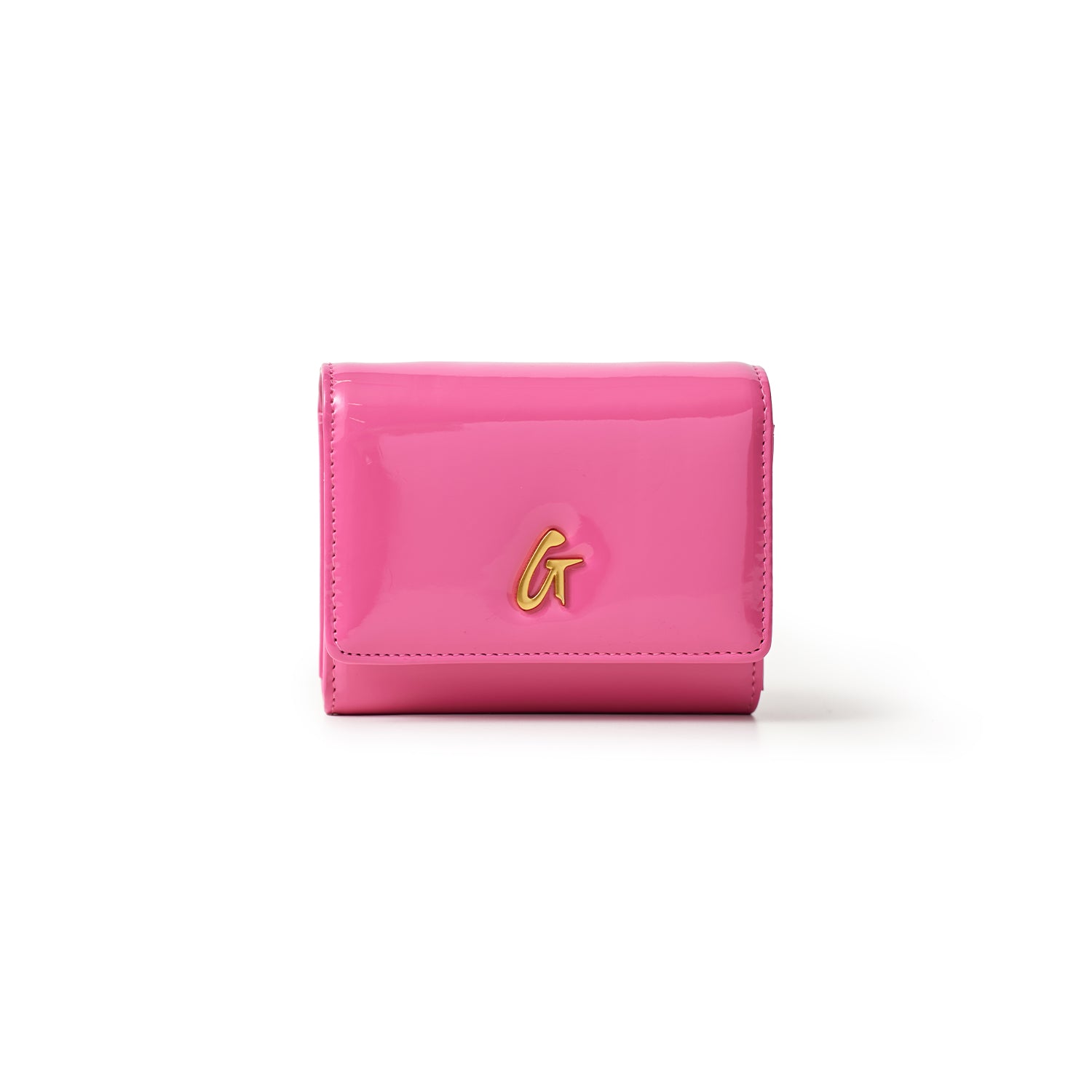 STANDARD MIRROR HOT PINK COMPACT WALLET