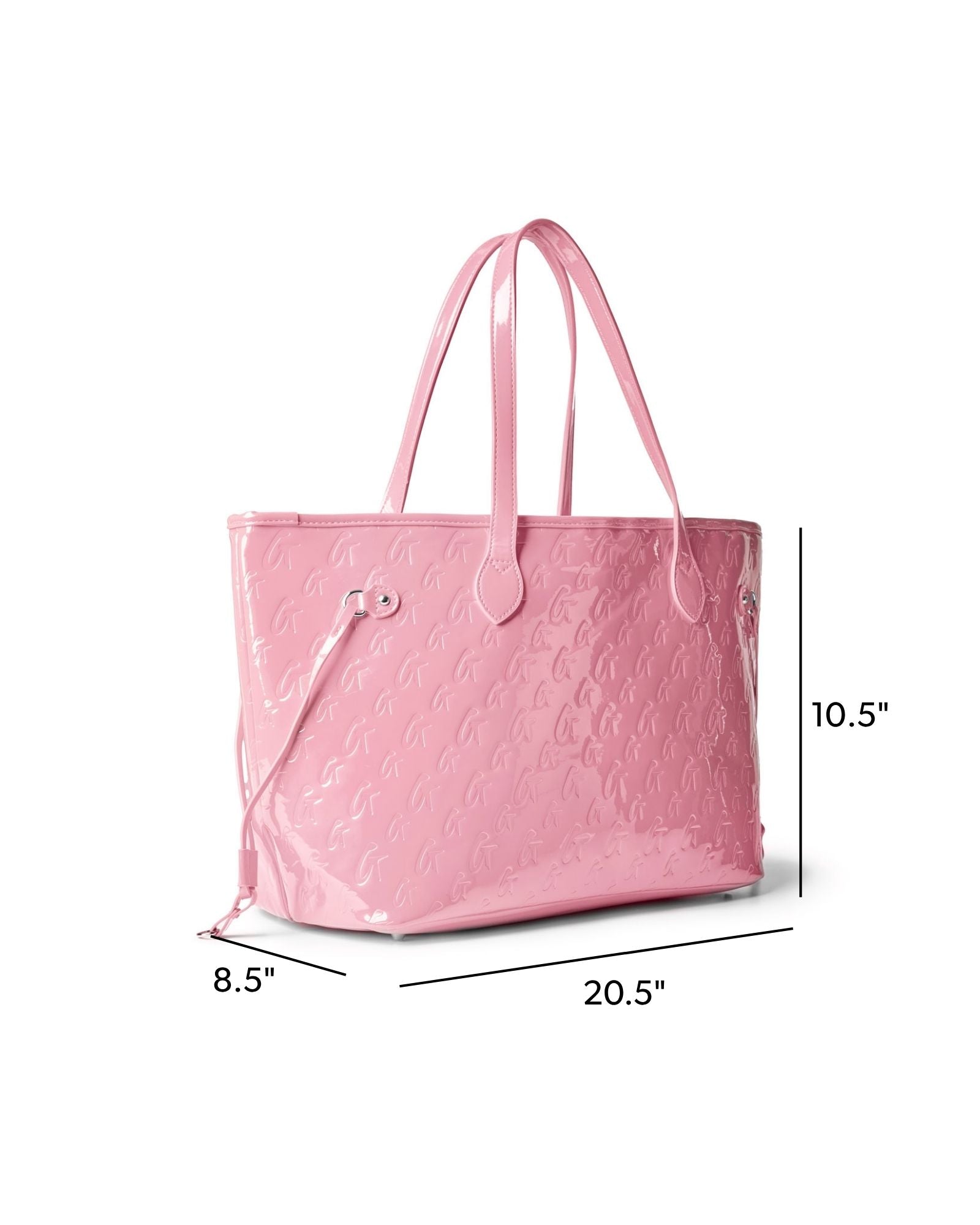 MONOGRAM GLAM TOTE WITH WRISTLET - MIRROR LIGHT PINK