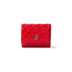 MONOGRAM MIRROR RED COMPACT WALLET