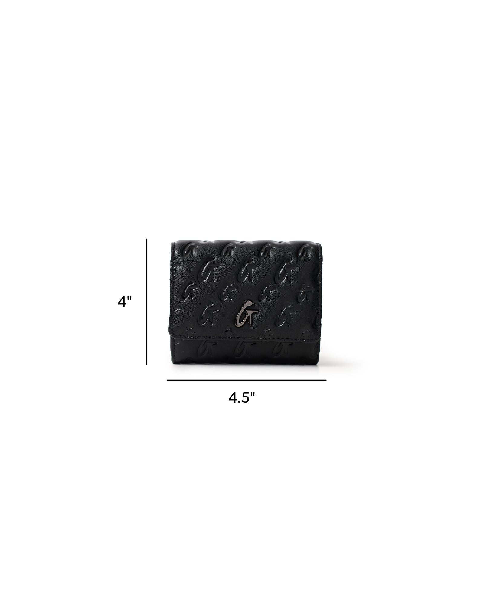 Glam-Aholic Lifestyle Monogram Black Compact Wallet