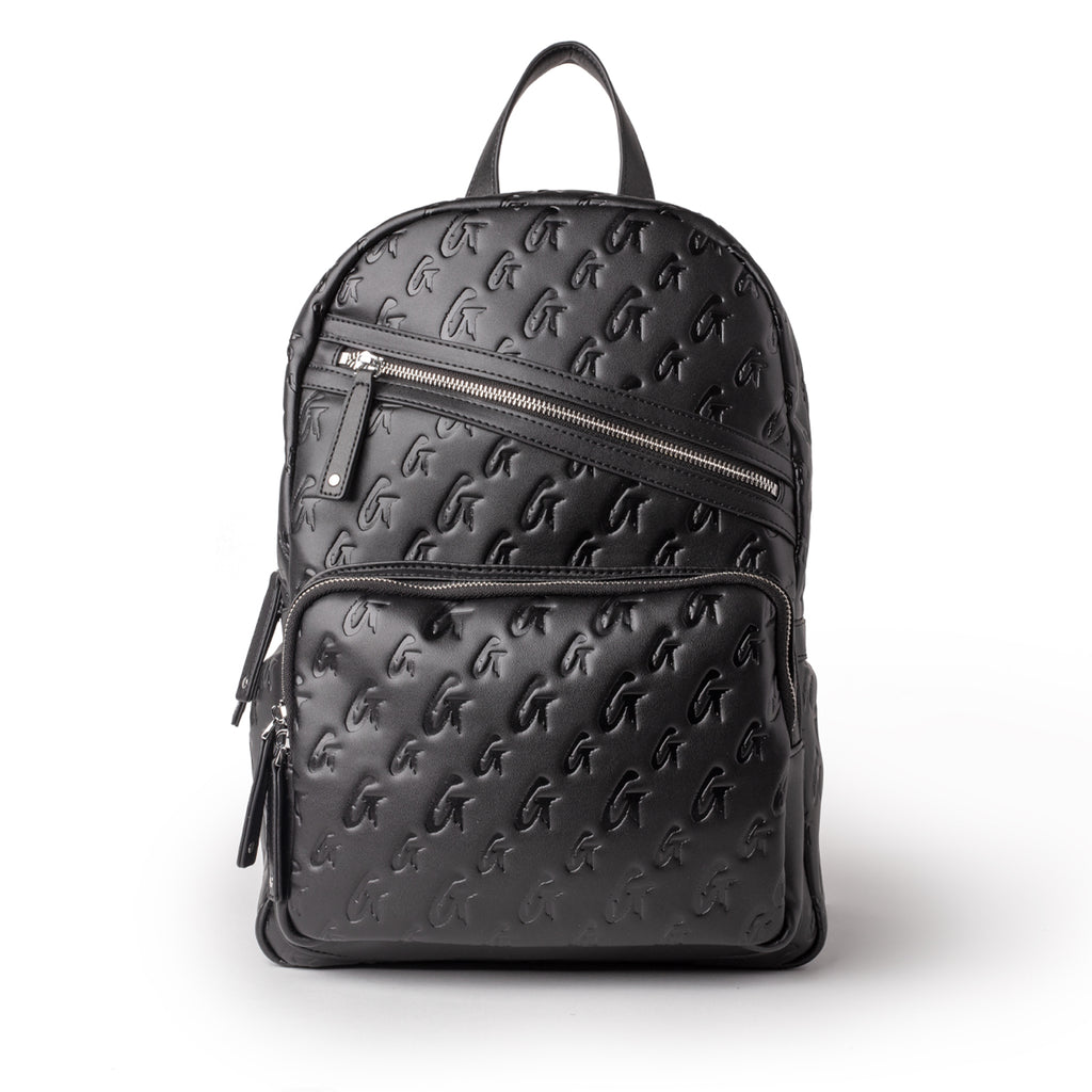 Affordable Luxury Monogram Unisex Backpack in Matte Black