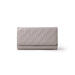 GLAM-AHOLIC MONOGRAM TRAVEL WALLET MIRROR GRAY