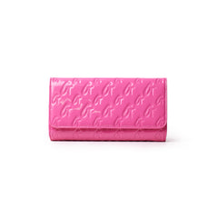 GLAM-AHOLIC MONOGRAM TRAVEL WALLET MIRROR HOT PINK