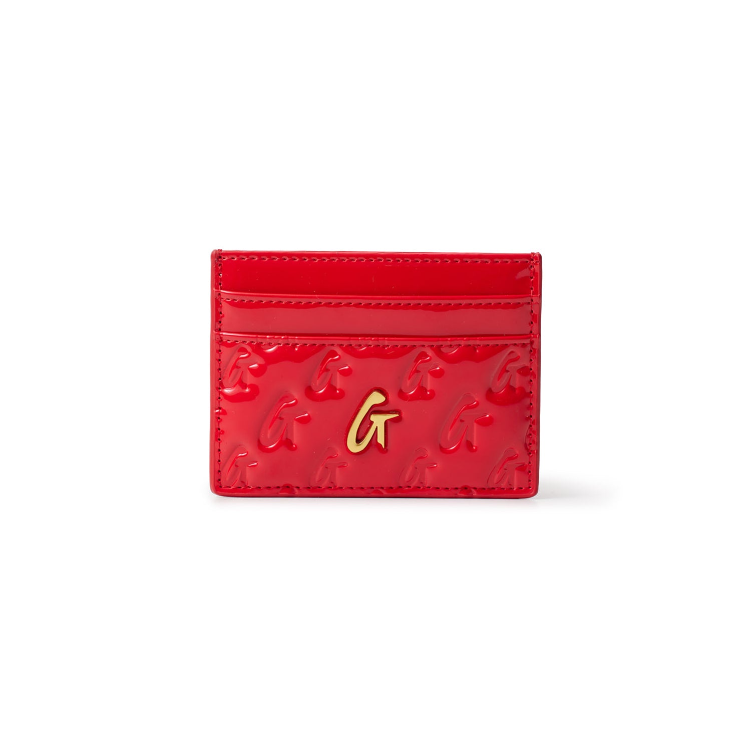 MONOGRAM MIRROR RED CARD HOLDER