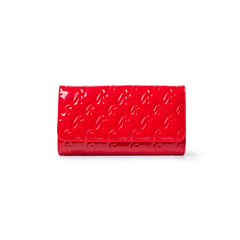 GLAM-AHOLIC MONOGRAM TRAVEL WALLET MIRROR RED