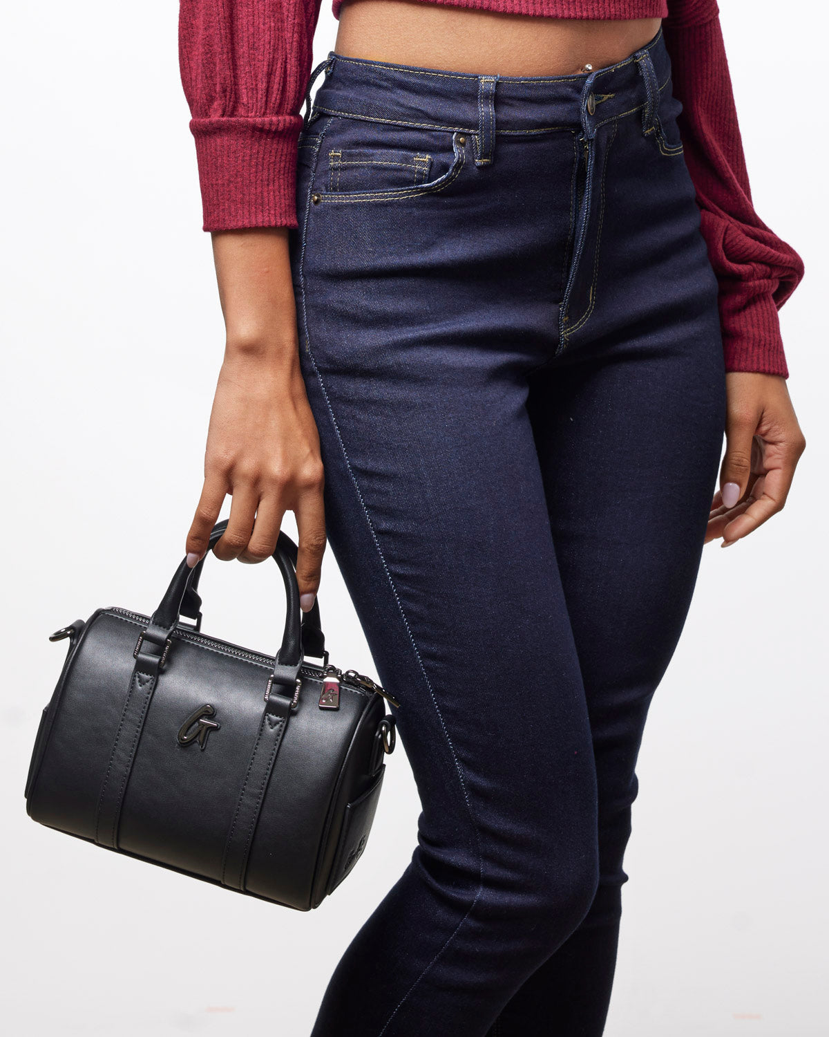 MINI STANDARD GAL BOSTON BAG - BLACK