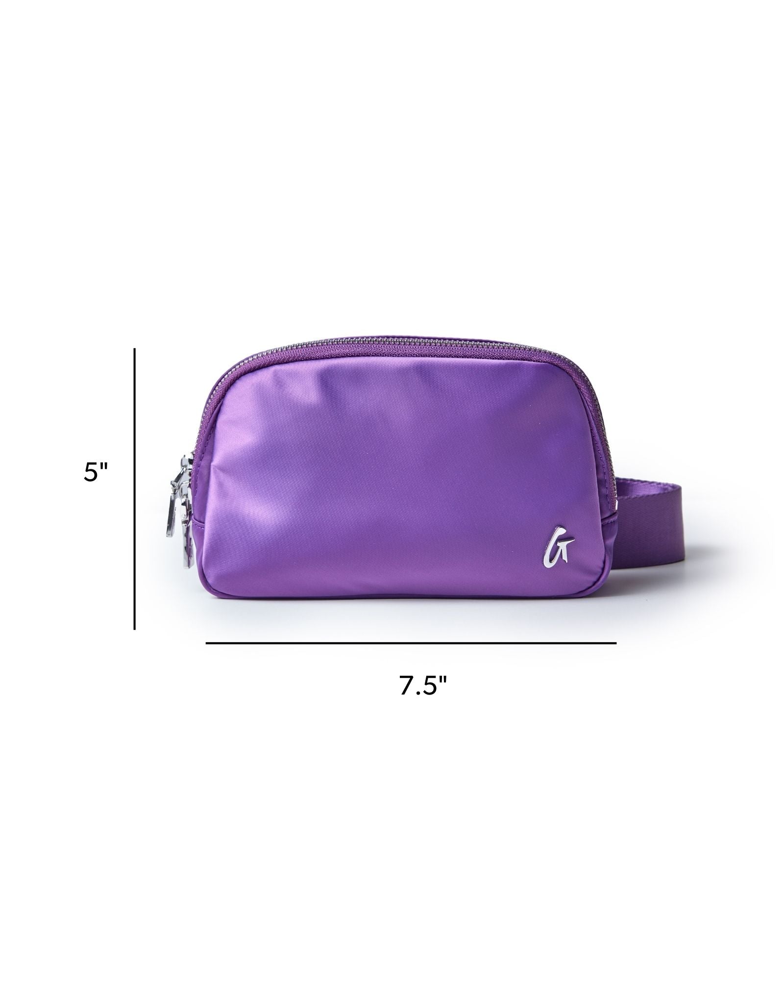 Nylon Fanny Pack - Purple | Spacious Zippered Compartment