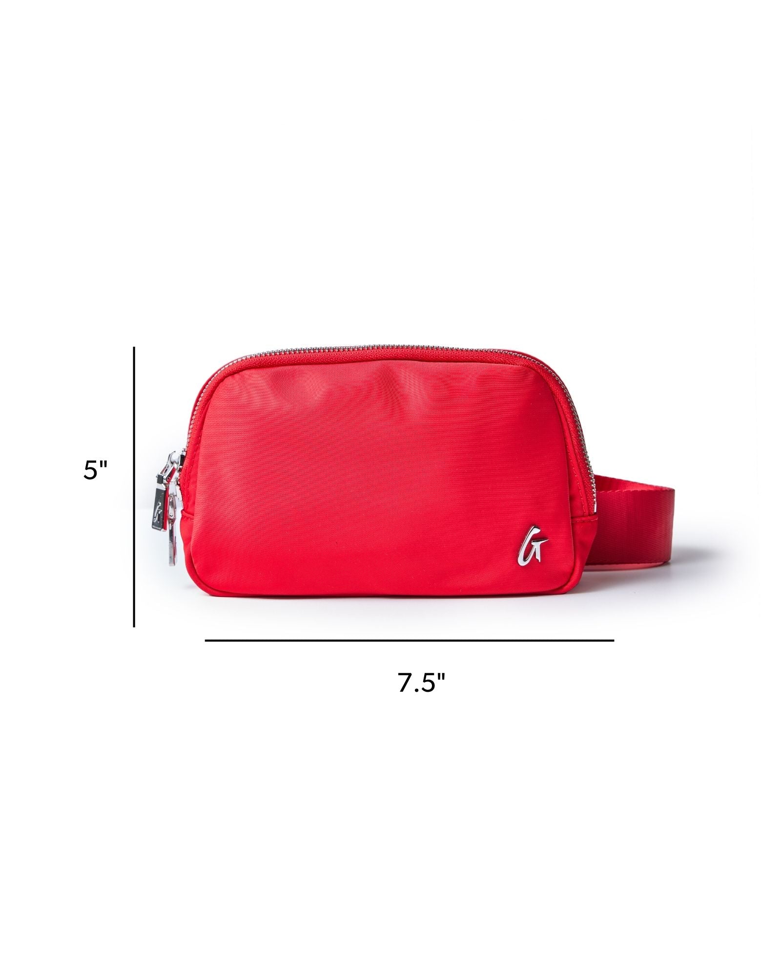 Nylon Fanny Pack - Red | Spacious Zippered Compartment