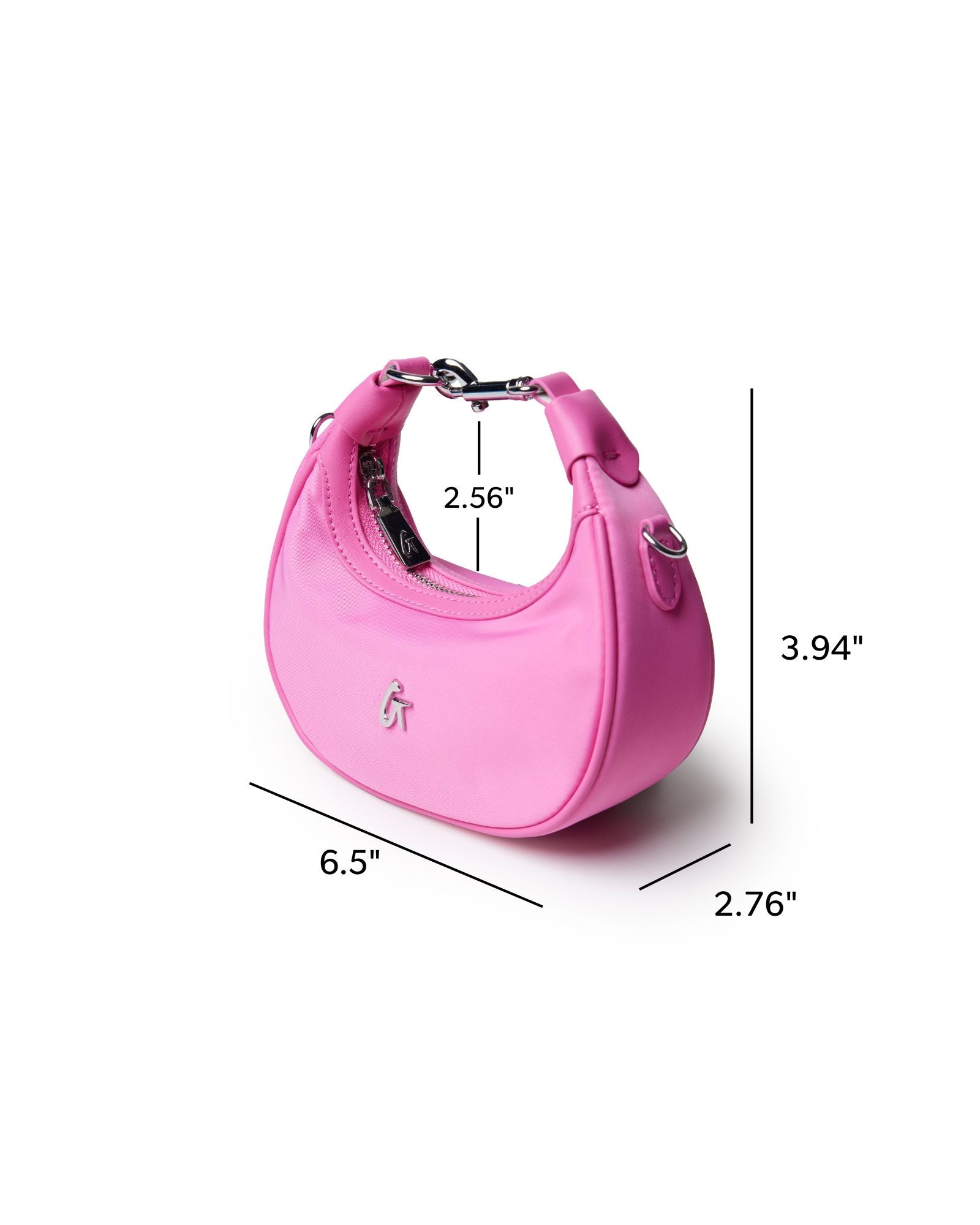 Nano Nylon Hobo Bag - Hot Pink | Water-Resistant & Lightweight