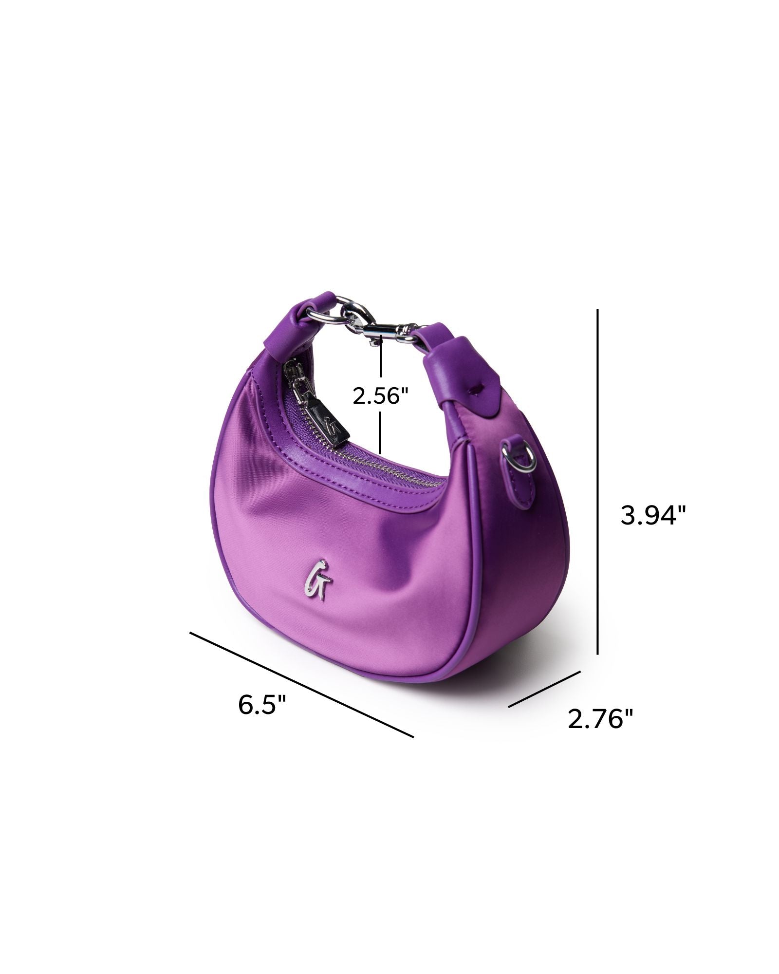 Nano Nylon Hobo Bag - Purple | Water-Resistant, Lightweight