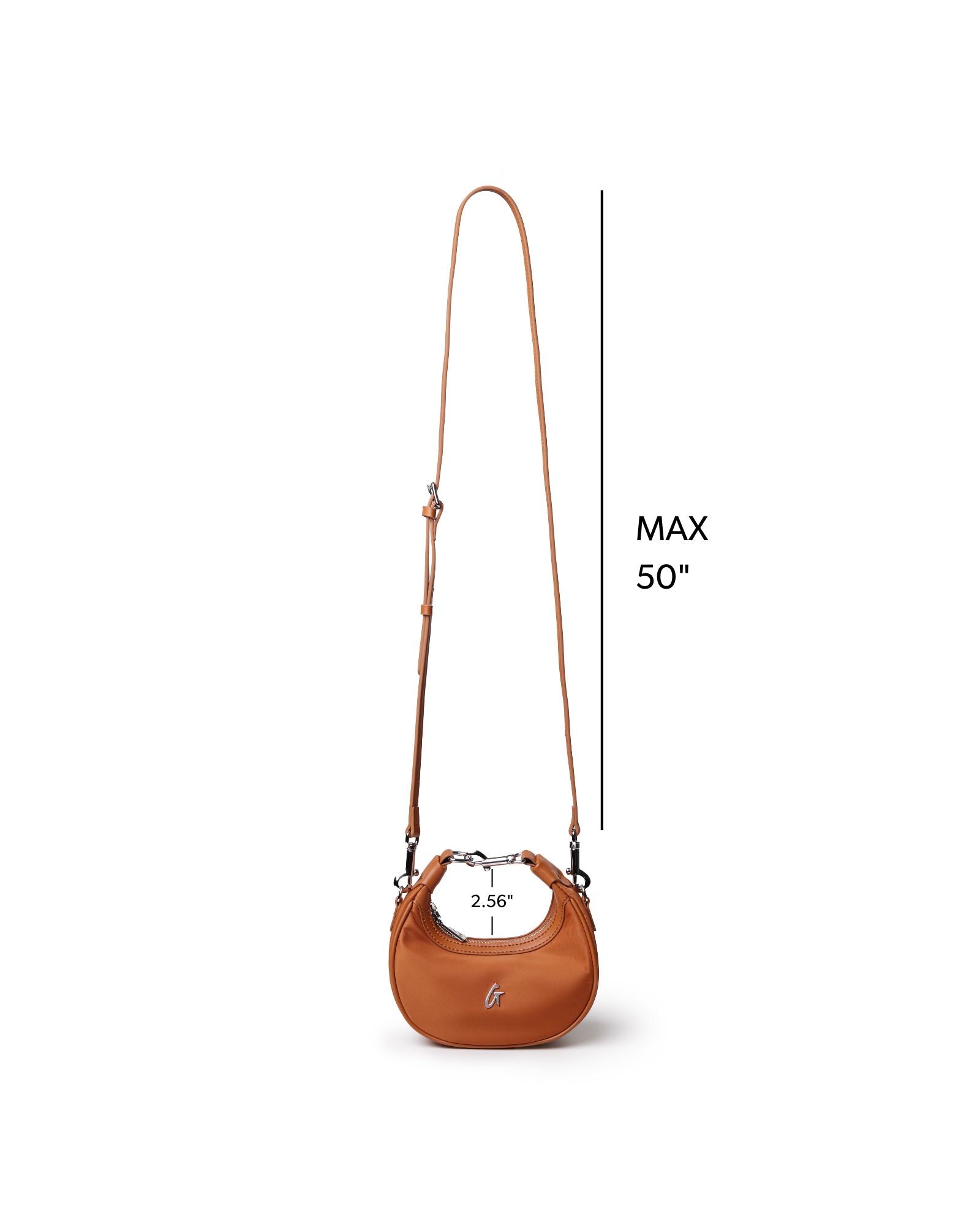 Nano Nylon Hobo Bag - Brown | Water-Resistant & Lightweight | Glam