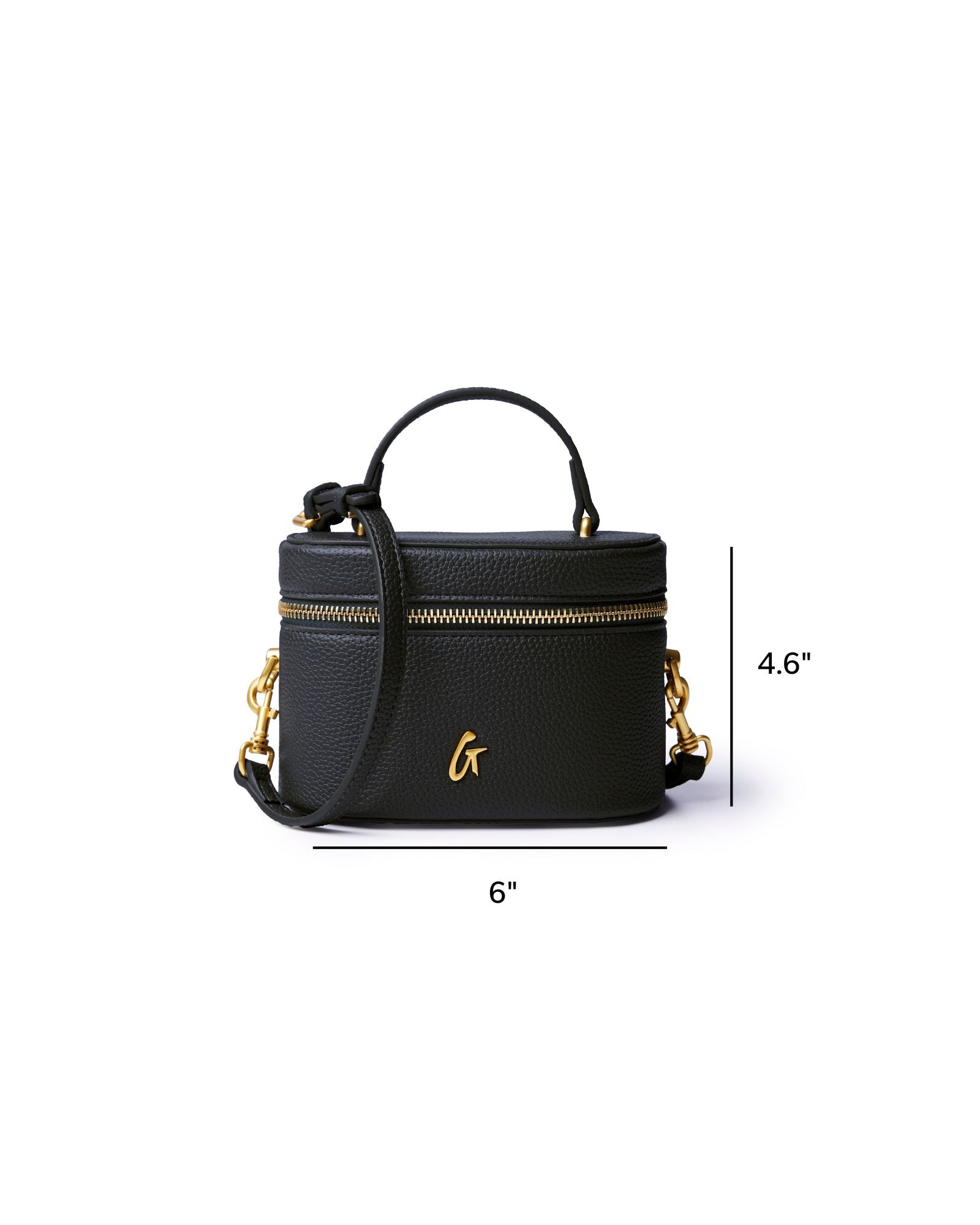 Pepple Vanity Black Vegan Leather Mini Bag - Compact Wallet & Key