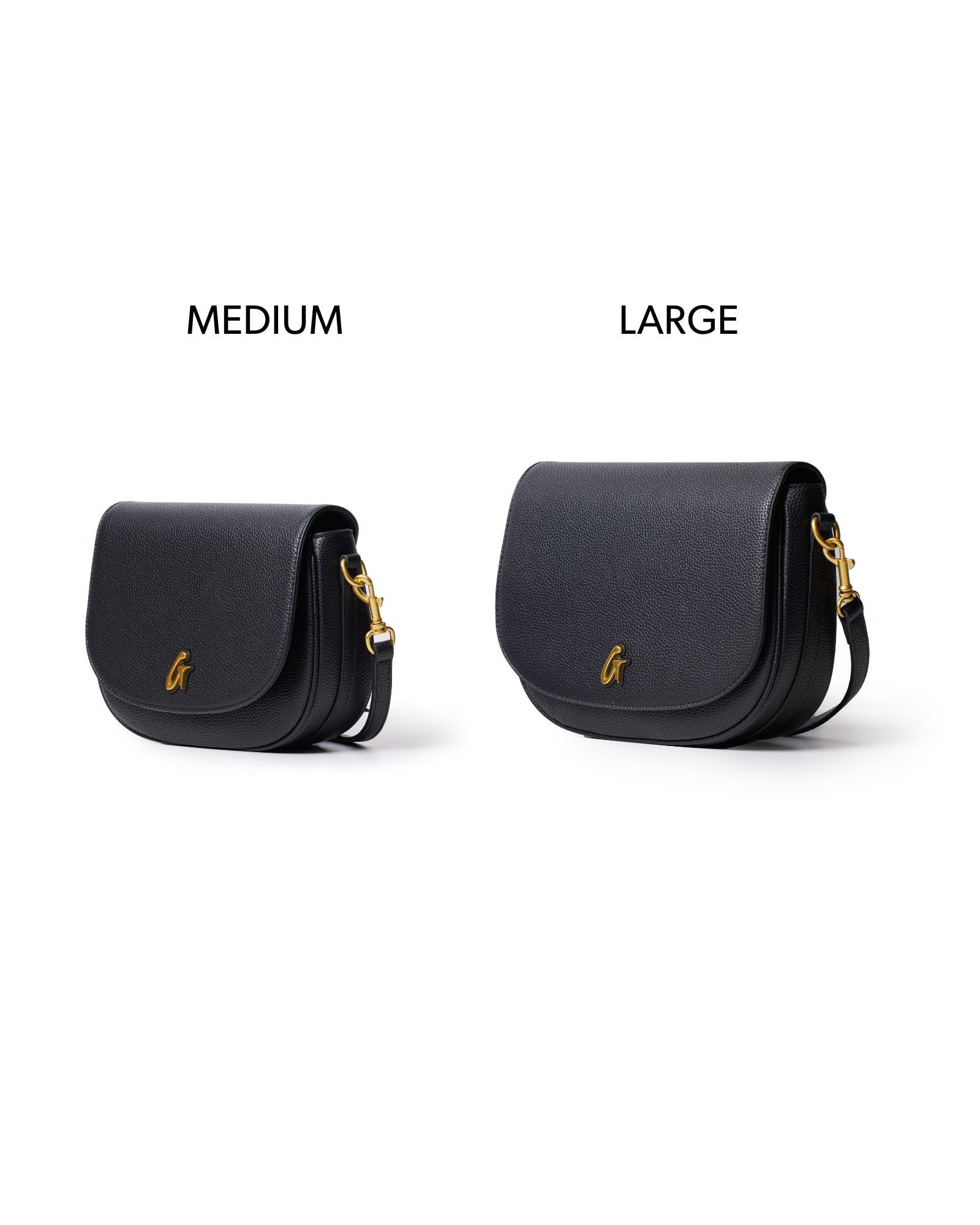 Large black pebble shoulder bag with a sleek design and gold hardware, perfect for stylish everyday use.