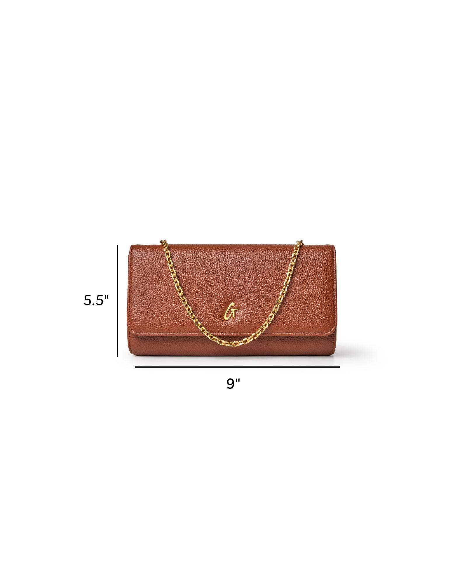 Glam-Aholic Luxury Brown Vegan Pebble Travel Wallet Organizer