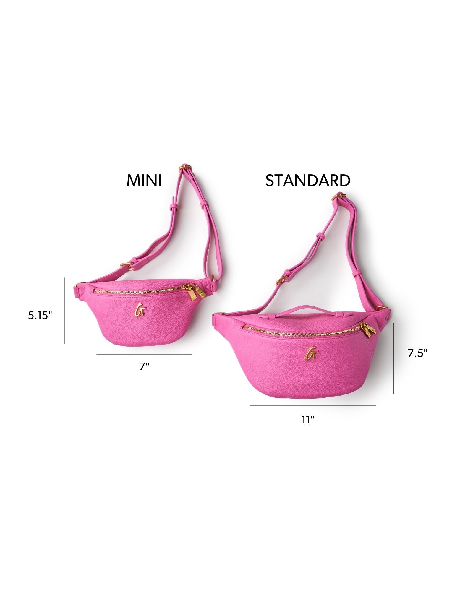 MINI PEBBLE FANNY PACK - HOT PINK