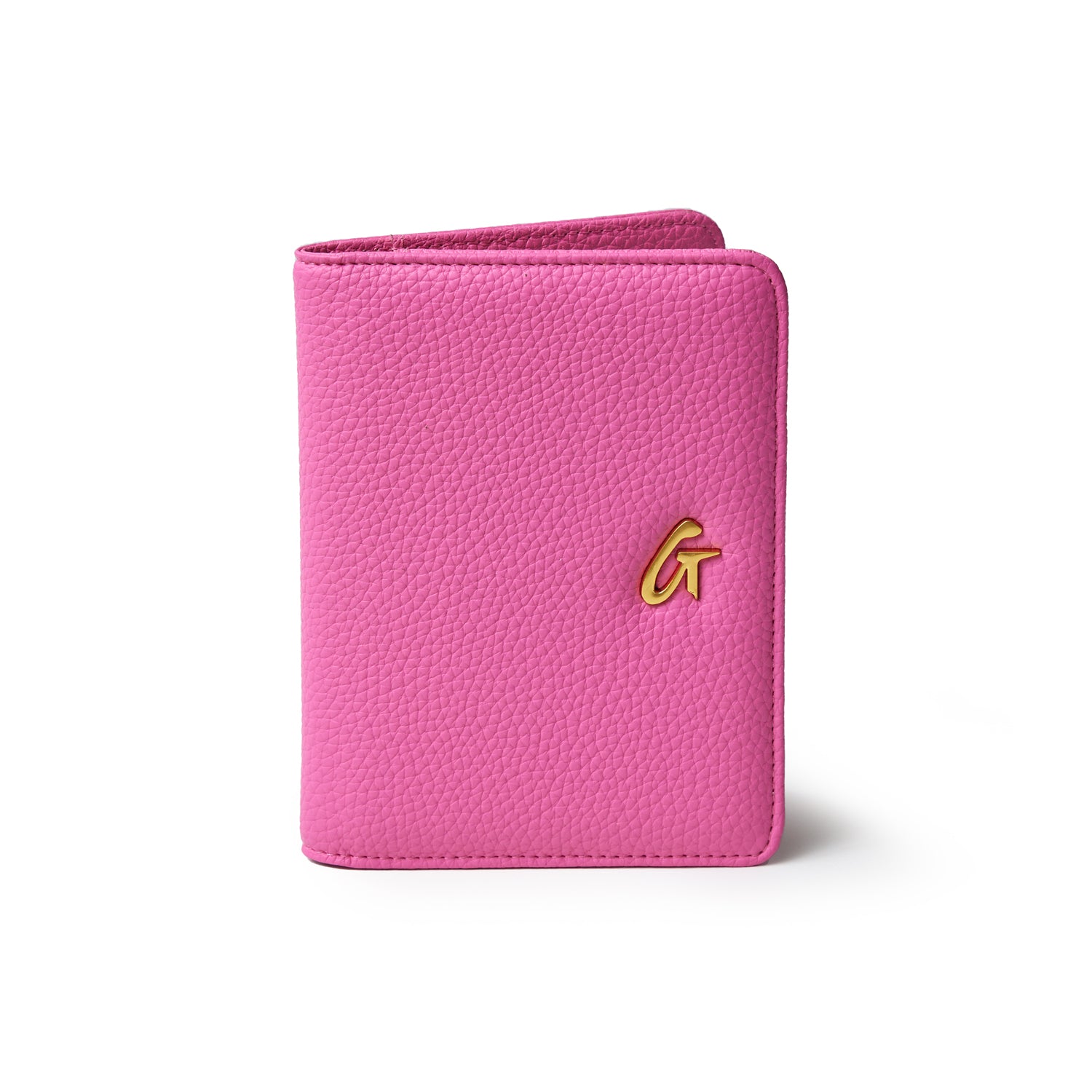 PEBBLE PASSPORT HOLDER - HOT PINK