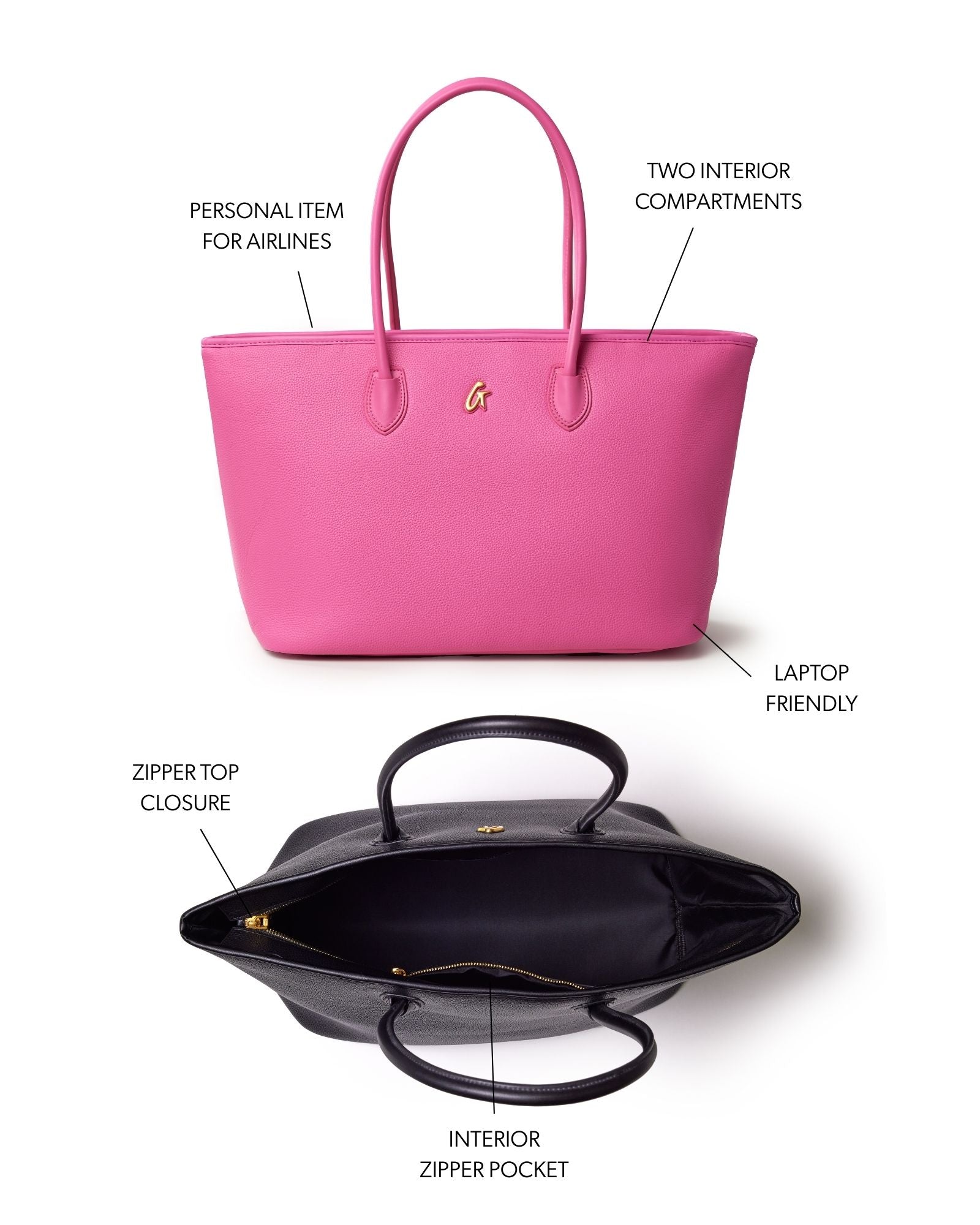 PEBBLE TOTE BAG - HOT PINK