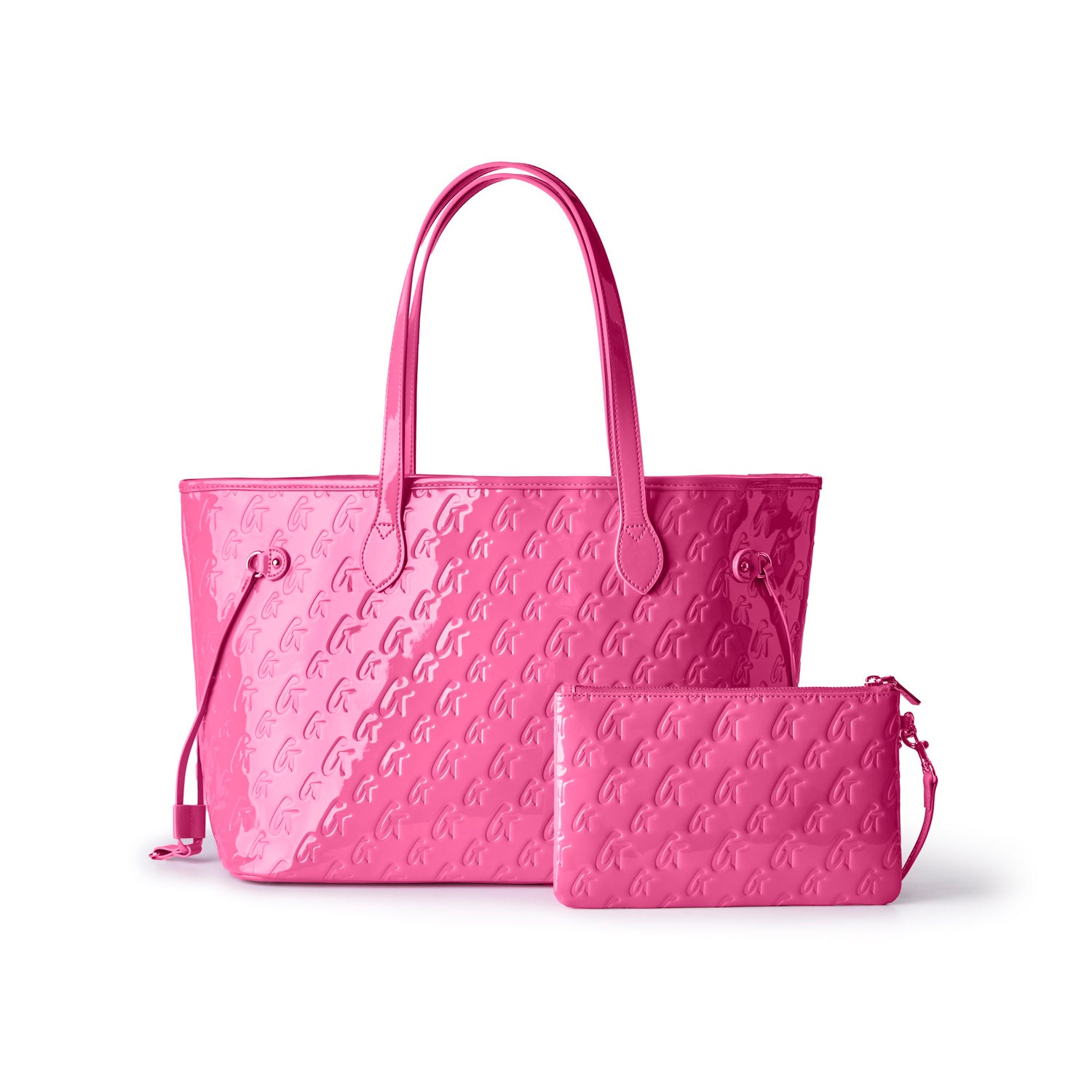 MONOGRAM TRAVEL SET - MIRROR HOT PINK