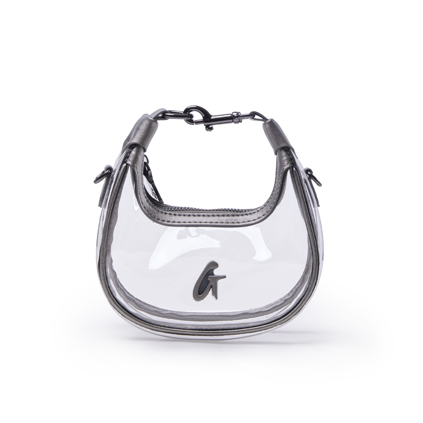 NANO CLEAR HOBO BAG - PLATINUM