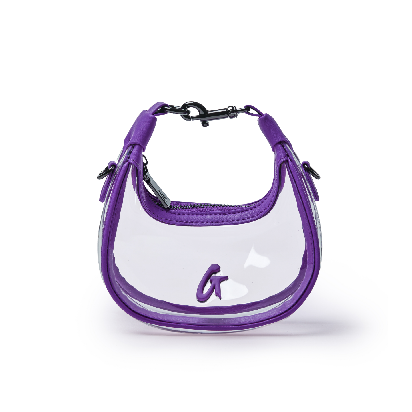 NANO CLEAR HOBO BAG - PURPLE