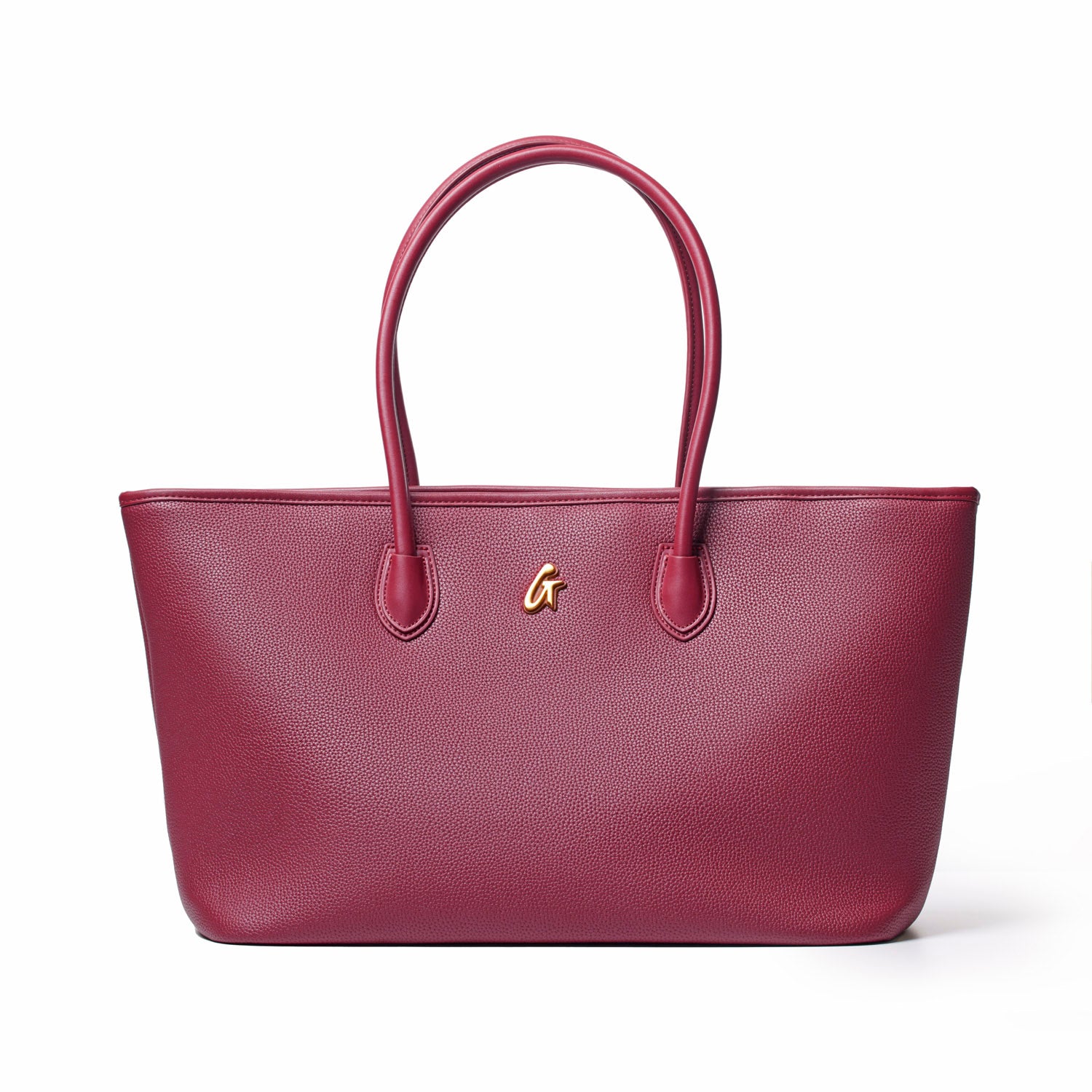 PEBBLE TOTE BAG - BURGUNDY