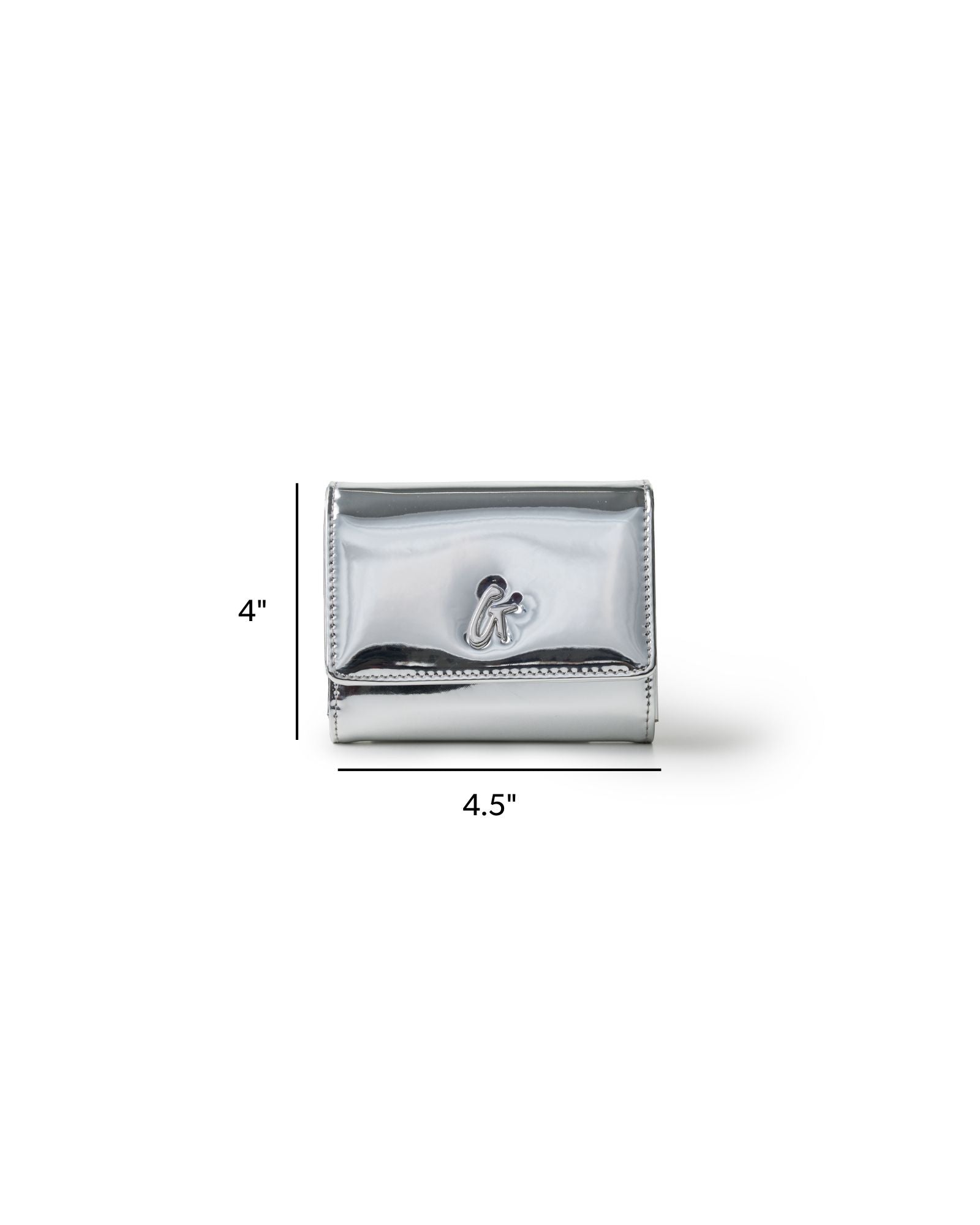 silver wallet chain silk dove クチバシ y2k MONOGRAM MIRROR HOT PINK COMPACT WALLET | Chic Logo Print