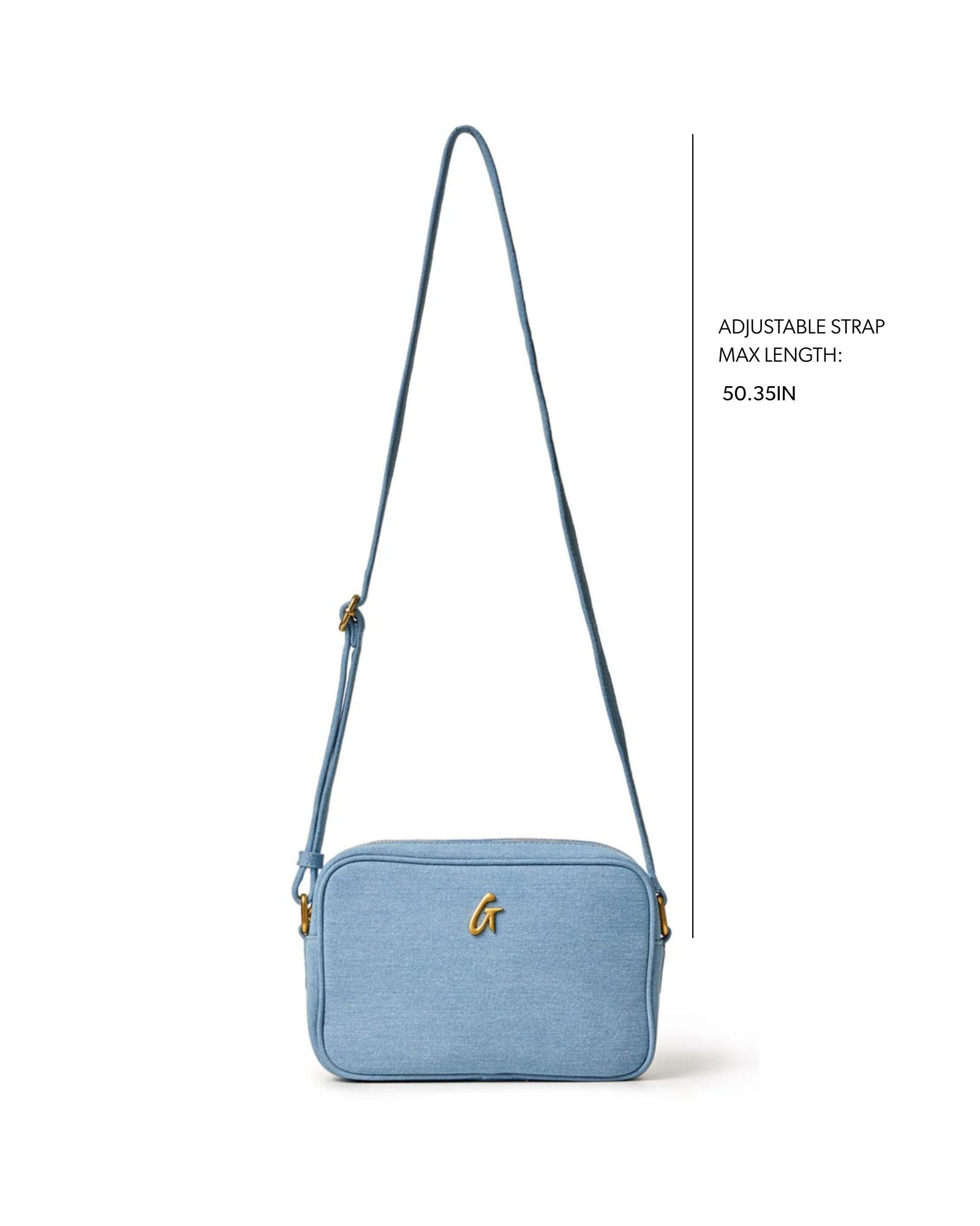 STANDARD DENIM GOLD CAMERA BAG