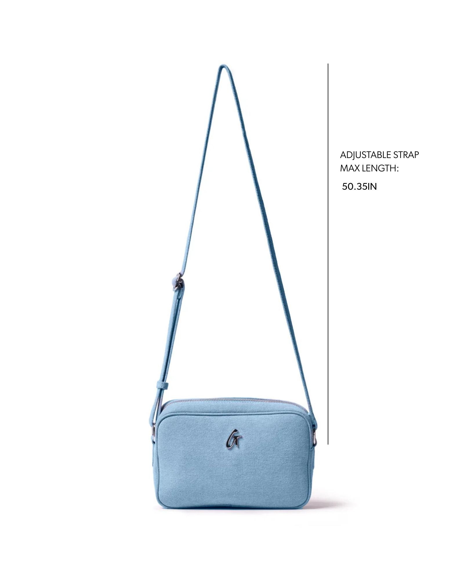 Denim Camera Bag-Silver | Stylish & Functional Crossbody with