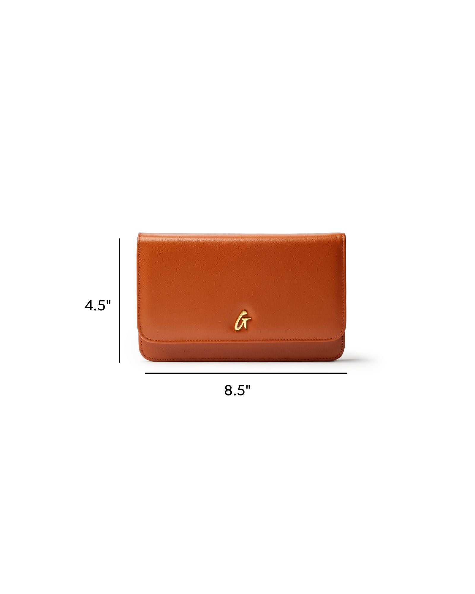 Brown Leather Wallet on Chain - Gold | Affordable Luxury Crossbody