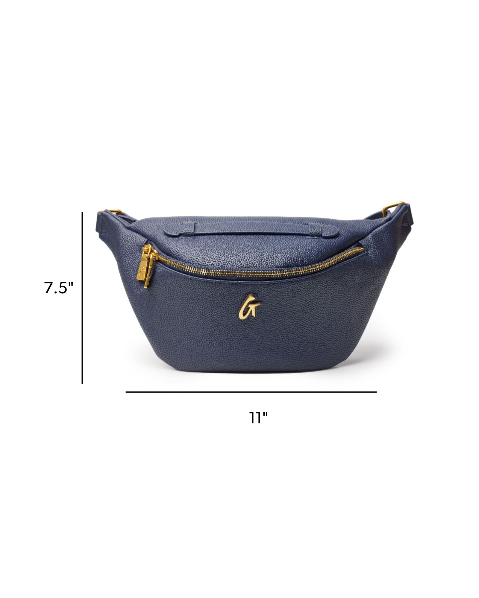 難あり！スロウ・ディアスキンボディバッグ fanny pack（ネイビー) PEBBLE FANNY PACK NAVY | Oversized Hands-Free Luxury for Every Woman