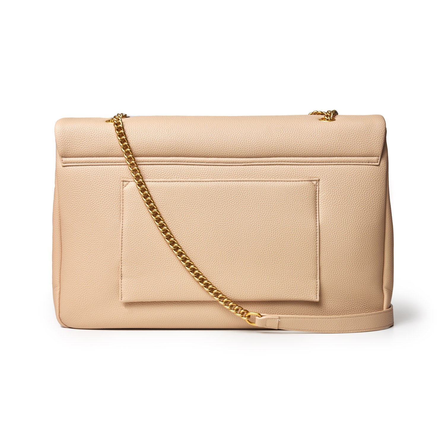 PEBBLE XL FLAP BAG NUDE