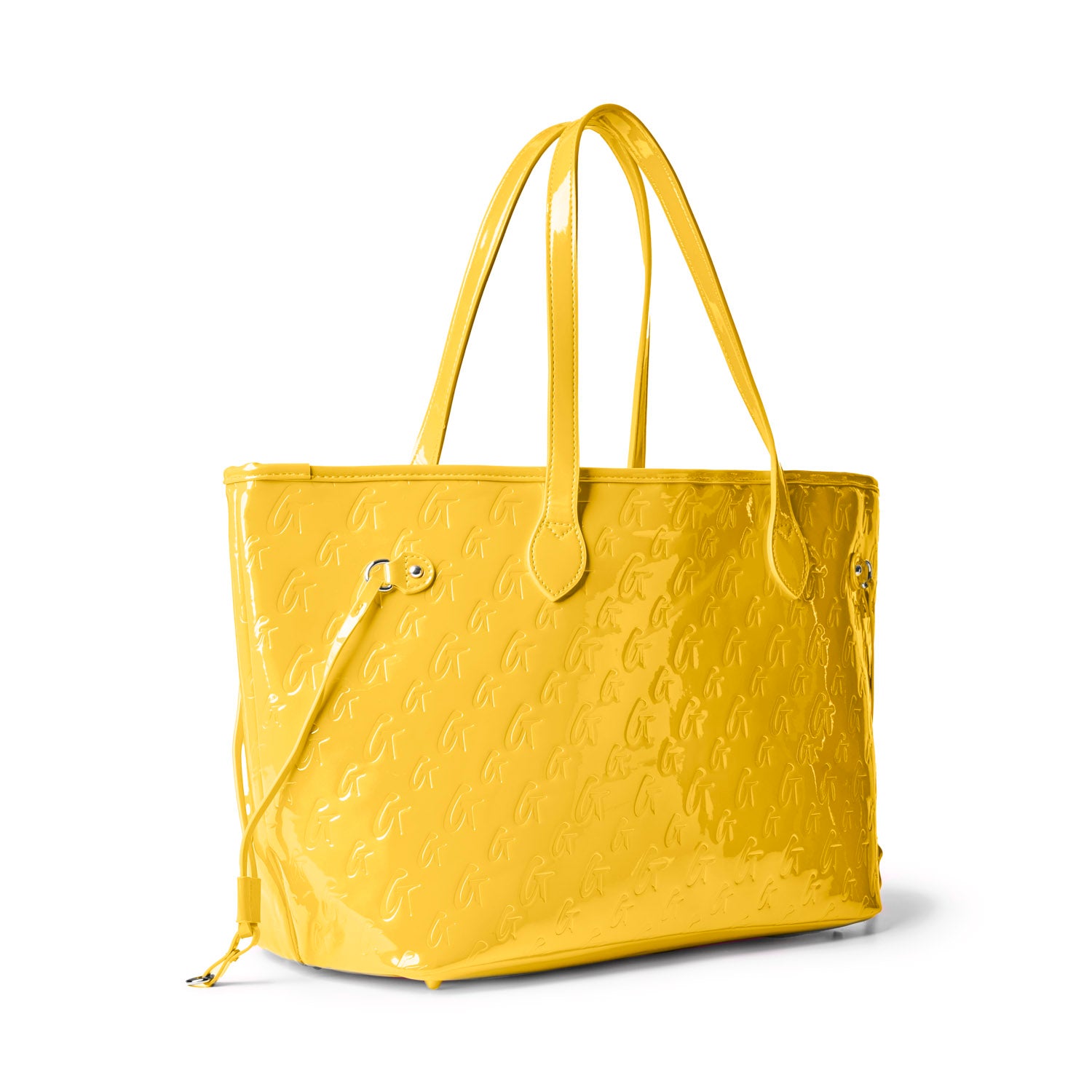 MONOGRAM GLAM TOTE WITH WRISTLET - MIRROR YELLOW