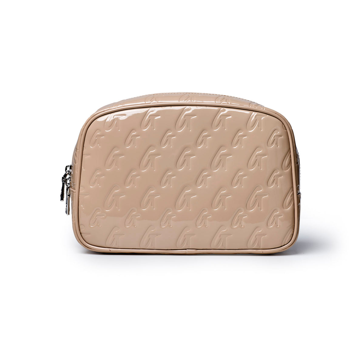 SMALL MONOGRAM TOILETRY BAG - MIRROR NUDE