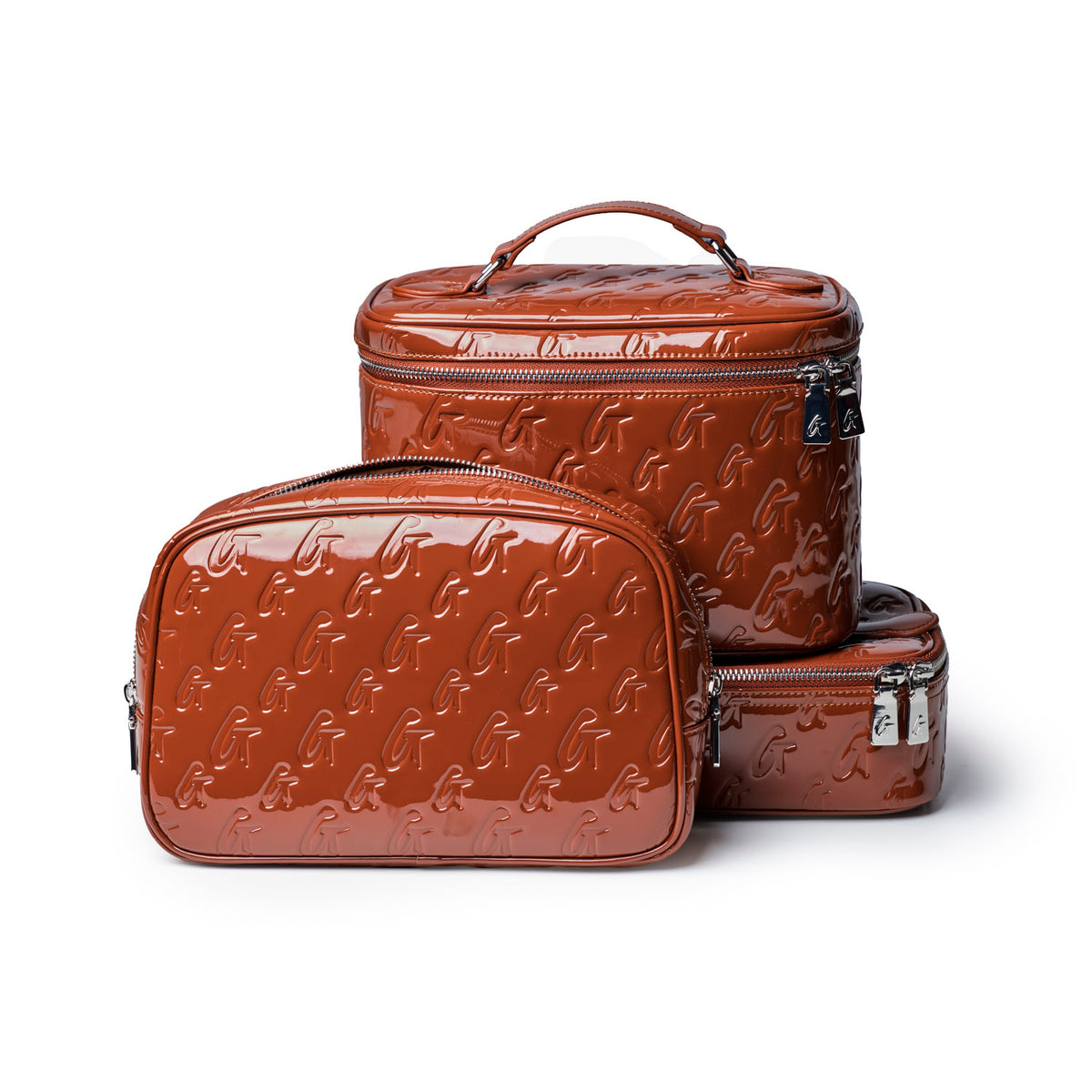 SMALL MONOGRAM TOILETRY BAG - MIRROR BROWN