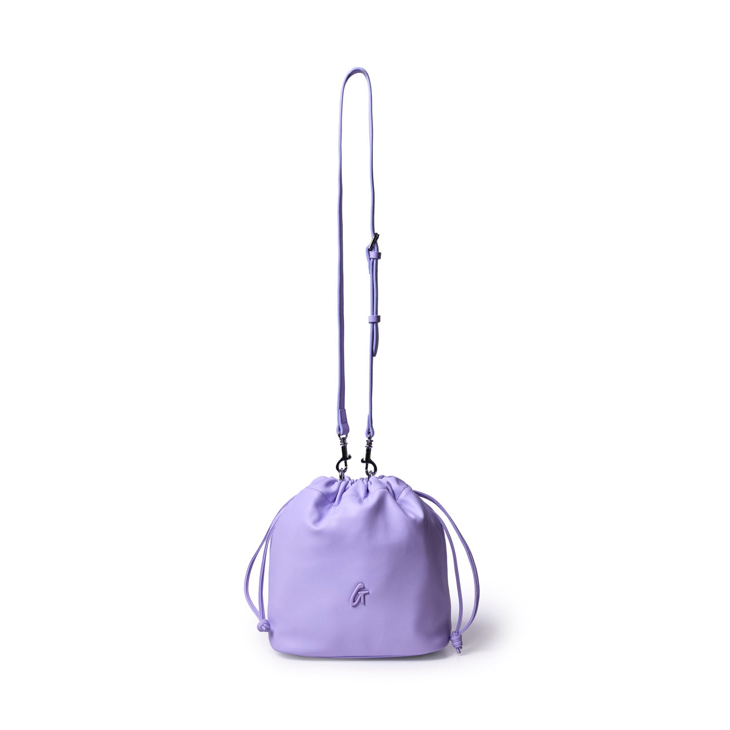 MEDIUM DRAWSTRING BUCKET BAG - LAVENDER