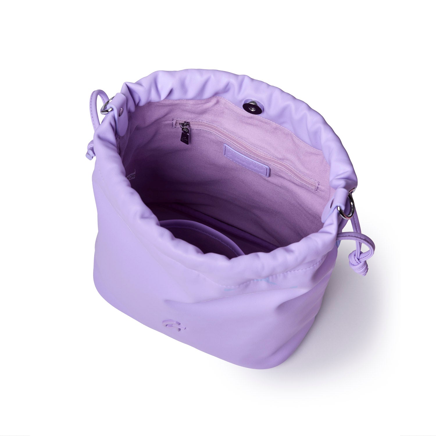 MEDIUM DRAWSTRING BUCKET BAG - LAVENDER