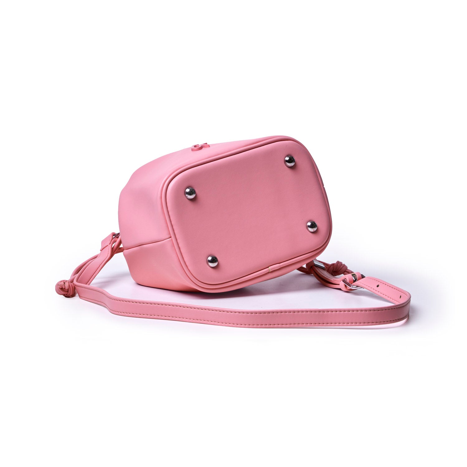 MINI DRAWSTRING BUCKET BAG - SOFT PINK